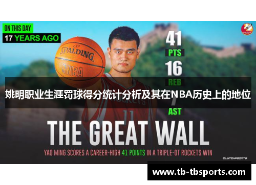 姚明职业生涯罚球得分统计分析及其在NBA历史上的地位